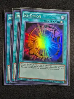 Yugioh - 3x Re-Fusion FUEN-EN051 1st Super Rare NM - Image 1