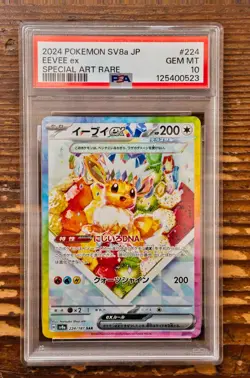 PSA 10 Eevee ex SAR 224/187 sv8a Terastal Festival Japanese 2024 Pokemon Card - Image 1