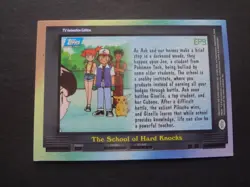 1999 Topps Pokemon Rainbow Foil #EP9 The School of Hard Knocks Holo Blue Logo - Image 2
