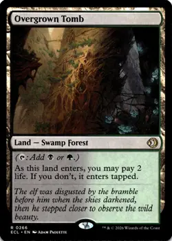 MTG Overgrown Tomb NON FOIL NM R 266 Lorwyn Eclipsed - Image 1