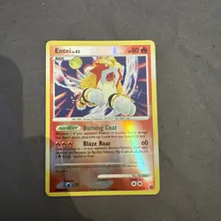 Entei Lv. 43 Reverse Holo Pokemon Card Secret Wonders Diamond Pearl Series 4/132 - Image 1