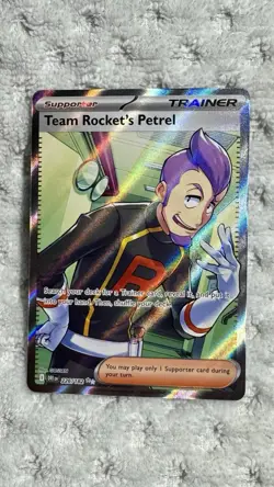 Team Rocket's Petrel Pokemon Destined Rivals 226/182 Full Art Ultra Rare NM/M - Image 1