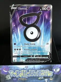Pokemon Card Unown V 176/195 Silver Tempest Holo Ultra Rare NM - Image 1
