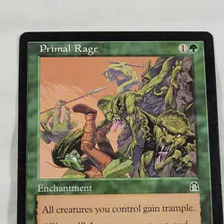 MTG Primal Rage Enchantment Card 1998 Magic The Gathering Deckmaster USED - Image 5