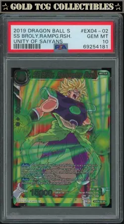 PSA 10 ⭐ SS Broly Rampaging Unity of Saiyans Promo Card Super DBS Z DBZ Heroes - Image 1