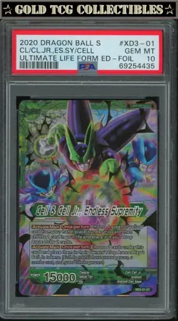 PSA 10 ⭐ Cell Ultimate Life Form Jr Promo Card Super DBS Z DBZ Heroes - Image 1