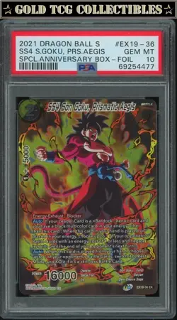 PSA 10 ⭐ Son Goku Prismatic Aegis Anniversary Promo Card Super DBS Z DBZ Heroes - Image 1