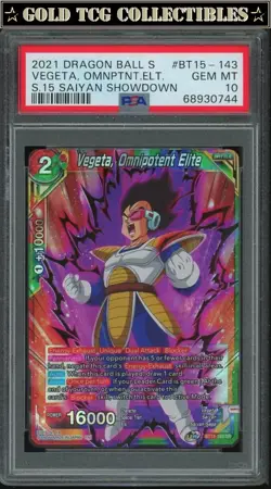 PSA 10 ⭐ Vegeta SR Saiyan Showdown Super Card DBS DBZ Z Heroes - Image 1