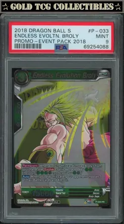 PSA 9 ⭐ Broly Endless Evolution Event Pack 6 Promo Card Super DBS Z DBZ Heroes - Image 1