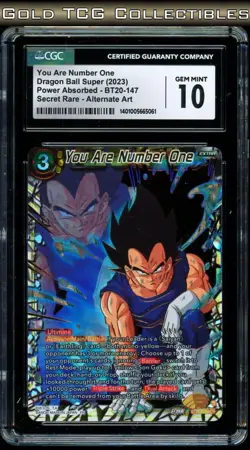 CGC 10 ⭐ You Are Number One Vegeta Power Absorbed BT20-147 Card Super DBS DBZ Z - Image 1