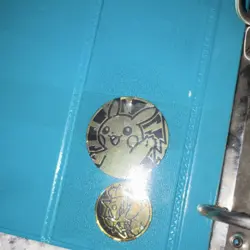 Pokemon TCG Mixed Card Lot Charizard Pikachu Holo Regular Blue Binder Coins - Image 2