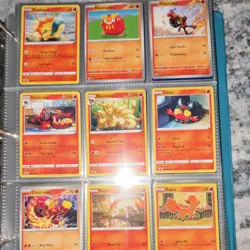 Pokemon TCG Mixed Card Lot Charizard Pikachu Holo Regular Blue Binder Coins - Image 5