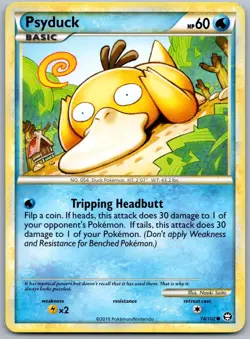Pokemon Card Psyduck Triumphant Common 74/102 LP - Image 1