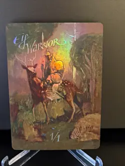 Nils Hamm Magic The Gathering Full Art Foil Elf Warrior 1/1 #2 Token Kickstarter - Image 1