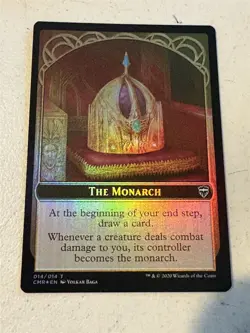 mtg foil token Elf Warrior // The Monarch, 008/014, Commander Legends, unplayed - Image 2