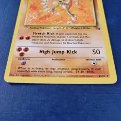 Pokemon Hitmonlee 22/62 Fossil Regular Moderately Played *FREE SHIPPING* - Image 3