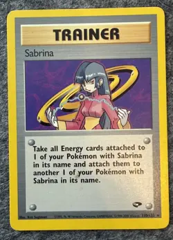 Pokemon Vintage Non-Holo Rare Sabrina 110/132 Gym Challenge WotC 2000 - Image 1