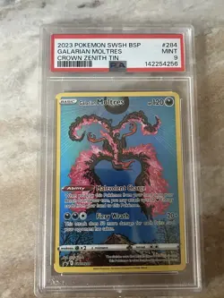 Pokemon Crown Zenith Galarian Moltres Trainer Promo Gallery Edition PSA 9 - Image 1