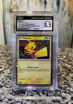 Pokemon CGC NM/Mint+ 8.5 - Pikachu Cosmos Holo #51/162 Temporal Forces Slab! - Image 1