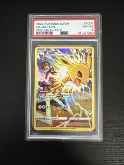 2022 POKEMON SWORD & SHIELD BRILLIANT STARS #TG04 FULL ART/JOLTEON PSA 8 - Image 1