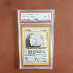 Pokemon TCG Chansey Base Set Holo Rare PSA 8 #3/102 English 1999 - Image 1