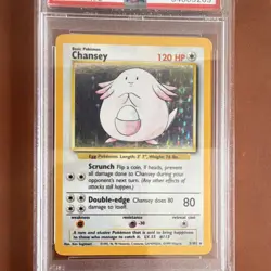 Pokemon TCG Chansey Base Set Holo Rare PSA 8 #3/102 English 1999 - Image 4