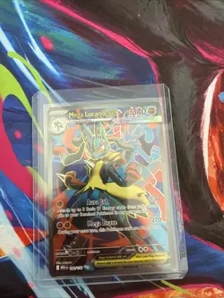 Pokemon Mega Lucario EX Ultra Rare Full Art Holo 160/132 Me01 340 HP TCG - Image 1