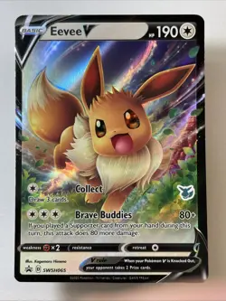 Eevee V (Eevee Stamped) SWSH065 - SWSH: Sword & Shield Promo Cards Holo (NM) - Image 1