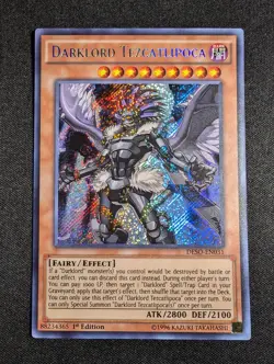 Yu-Gi-Oh! Darklord Tezcatlipoca DESO-EN031 1st Edition Secret Rare NM - Image 1