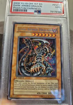 PSA 9 MINT EURO Dark Armed Dragon PTDN-EN019 Secret Rare 1st Edition Yugioh... - Image 4