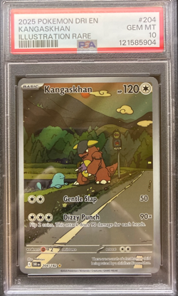 2025 POKEMON DRI EN-DESTINED RIVALS ILLUSTRATION RARE #204 KANGASKHAN PSA 10 - Image 1