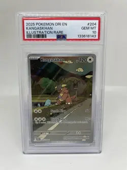 ILLUSTRATION RARE #204 KANGASKHAN PSA 10 ~ 2025 POKEMON SV10 DESTINED RIVALS - Image 1