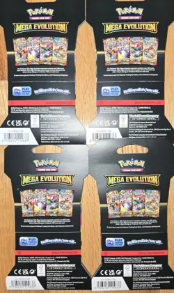 4x Pokemon TCG Mega Evolution Base Set Sleeved Packs BRAND NEW Art Set - Image 2