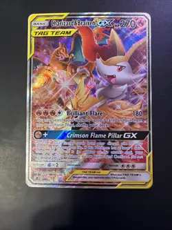 Charizard and Braixen GX SM230 Sun and Moon Black Star Promo NM Pokemon Card - Image 1