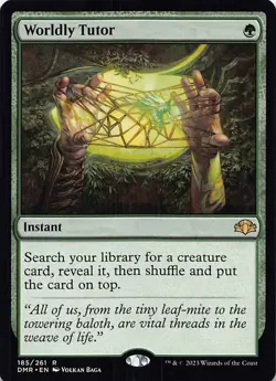 Worldly Tutor R Dominaria Remastered 185 NM - Image 1