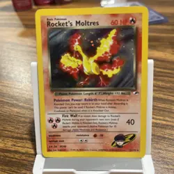Pokemon Card Rocket's Moltres Gym Heroes 12/132 Holo Unlimited Holo Rare - Image 1
