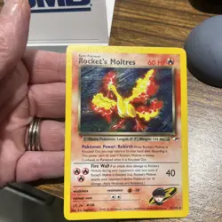 Pokemon Card Rocket's Moltres Gym Heroes 12/132 Holo Unlimited Holo Rare - Image 2