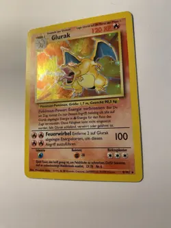 Glurak Charizard German Vintage Pokemon Card Original Rare Holo Base Set - Image 2
