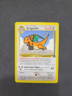 NM 1999 Dragonite WB The First Movie Stamp Black Star Promo 5 Pokemon Card - Image 2