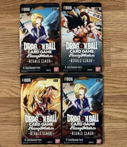 Lot Of 4 Dragon Ball Super Card Game Fusion World Rivals Clash Booster Pack FB06 - Image 1