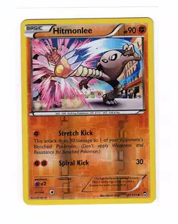 Hitmonlee 47/111 XY - Furious Fists Reverse Holo - Pokemon Card - Image 1