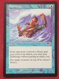 Magic The Gathering NEMESIS SUBMERGE blue card MTG - Image 1