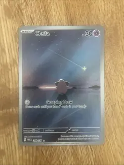 Pokemon TCG Cleffa Full Art Holo Card 202/197 Obsidian Flames Illustration Rare - Image 1