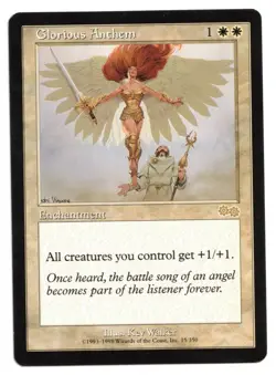 Magic the Gathering MTG Card: Glorious Anthem 15/350 Urza's Saga Rare! EX - Image 1