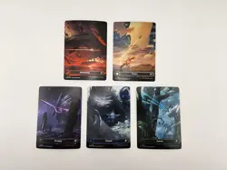 Five Galaxy Foil Full Art Borderless Basic Land Set • MTG Edge Of Eternities - Image 1