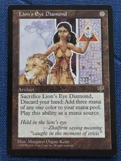 Lion's Eye Diamond MTG Mirage Unplayed NM Direct to Sleeve - Image 1