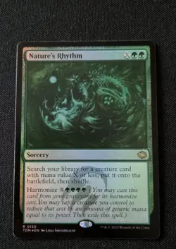 MTG - Nature's Rhythm FOIL - Tarkir: Dragonstorm - Near Mint Rare - TDM #150 - Image 1