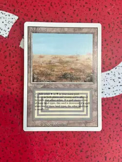 Magic the gathering revised edition Scrubland *lightly played* - Image 1