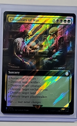 MTG Magic The Gathering Fallout Extended Art Surge Foil #1004 Casualties of War - Image 1
