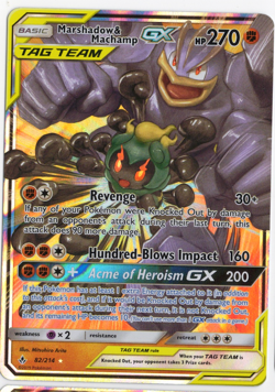 Marshadow & Machamp GX 82/214 Unbroken Bonds Pokemon Card - Image 1